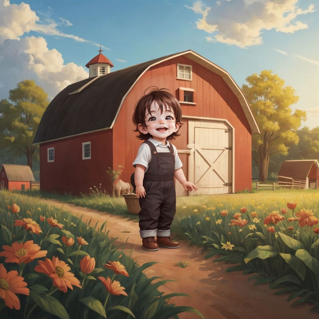 Baby and adventures on the farm