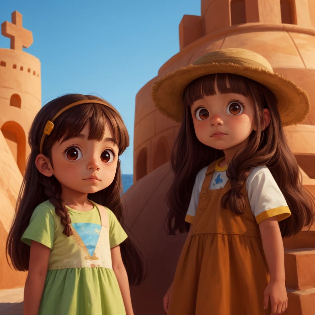 Renata and Sofia big beach adventure