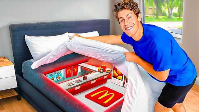 Kids Video: I secretly built a McDonald's in my room